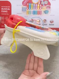 Đàn nhạc đa chức năng cho bé màu xanh, hồng, đàn organ, đàn t’ rưng - Ảnh 2