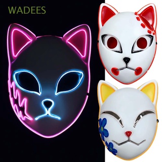 WADEES Halloween Cosplay protectionCosplay Demon Slayer Party protectionProps Kamado Tanjirou Makomo LED Light Hannya Tengu Anime protectionKimetsu no Yaiba Party Props/Multicolor - Ảnh 2