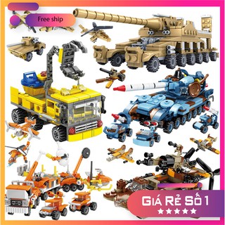 Đồ chơi Lắp ráp Lego Xe tải, Xe xây dựng, Xe tăng 12 in 1 - Kazi Đồ chơi trí tuệ - Xếp hình thông minh - Ảnh 2