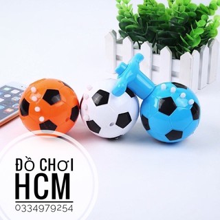 Đồ chơi cù banh quay sáng đèn nhấn cót cực đẹp dành cho bé thích chơi đá banh, bóng đá, cót xoay