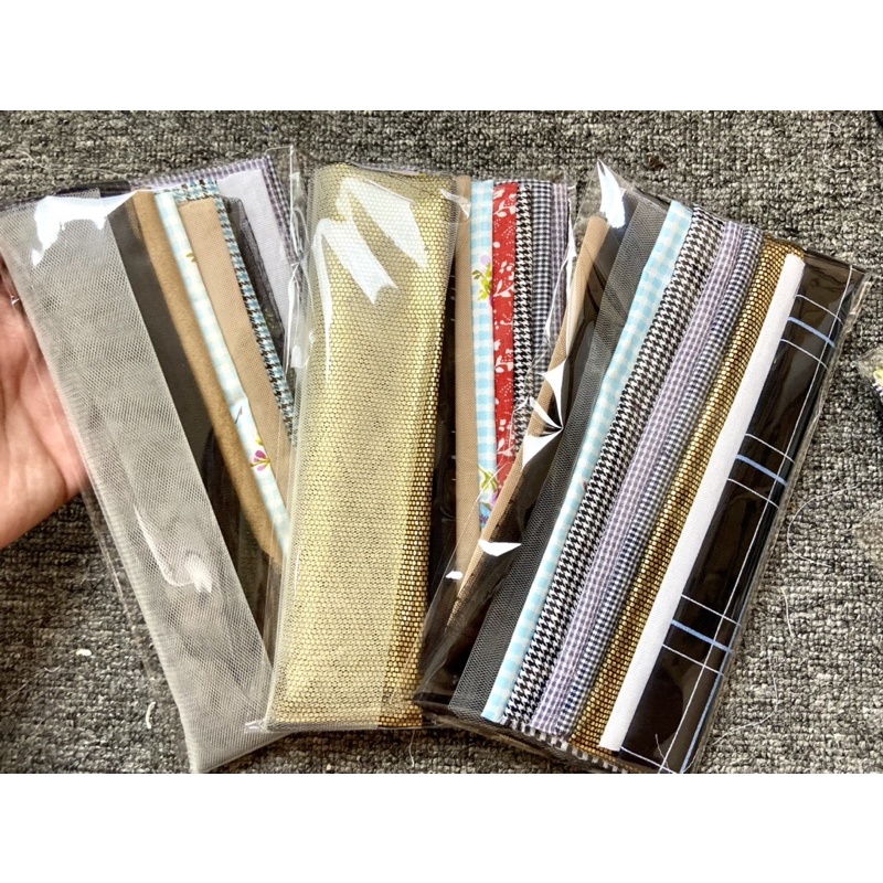 V8-SET VẢI MẢNH MAY ĐỒ BÚP BÊ , LÀM HAMMADE
