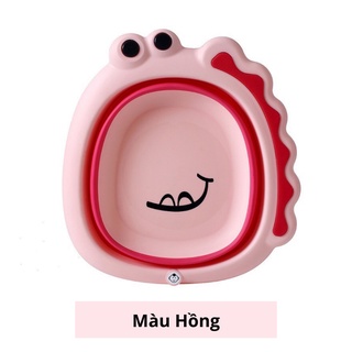 Thau Chậu rửa mặt gấp gọn hình khủng long cười cho bé yêu - Ảnh 3