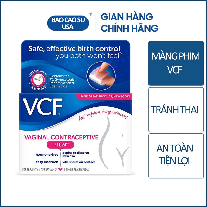 Màng phim tránh thai VCF hộp 9 miếng