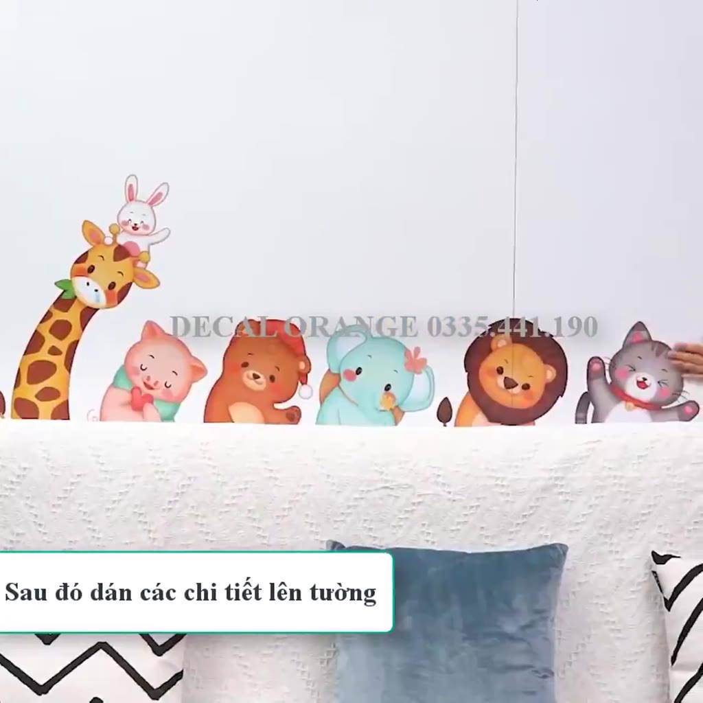 Decal dán tường cho bé trang trí phòng ngủ hoạt hình tủ quần áo AD02 - Ảnh 2