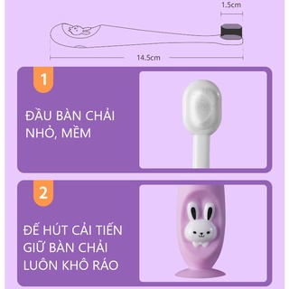 Bàn Chải Đánh Răng Cho Bé 10.000 Sợi Lông Tơ Siêu Mềm Không Gây Chảy Máu Chân Răng Cho Bé