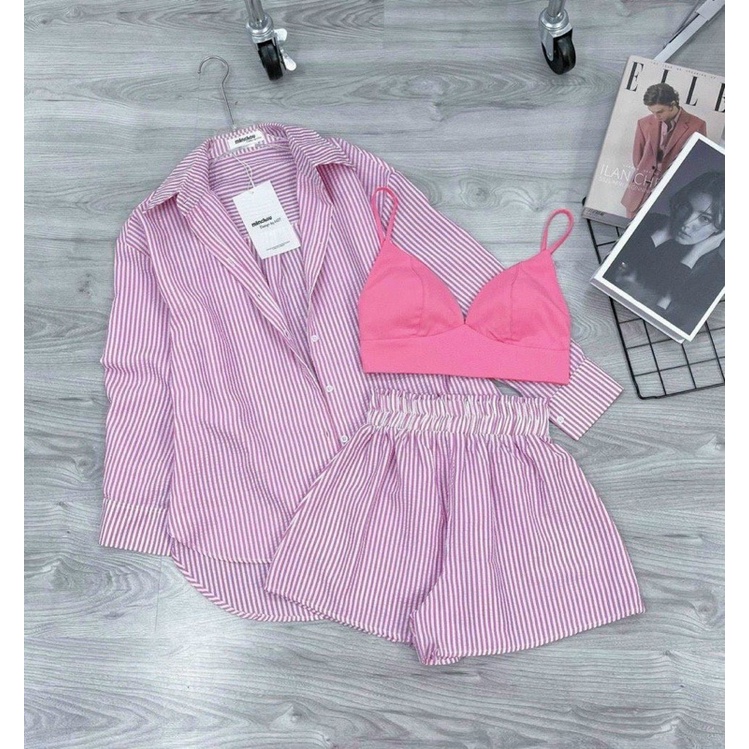 Sét Sơ Mi Bigsize Tặng Kèm Bra Bigsize 55kg Đến 100kg M/L/XL/XXL