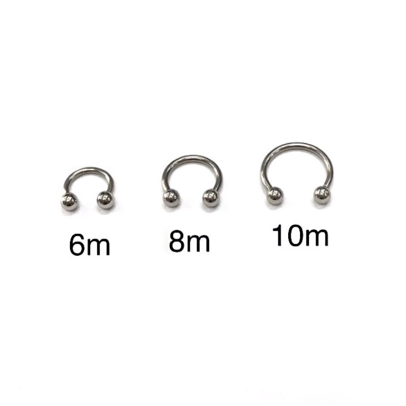Khuyên Chữ U , Khuyên Mũi , Môi , Tai Thép Y Tế Không Gỉ Không Dị Ứng