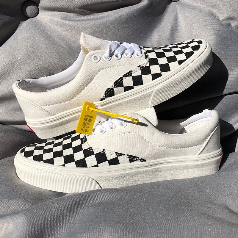 Giày VANS caro buộc dây Cao Cấp- giày lười slipon nam nữ giá rẻ - Ảnh 3