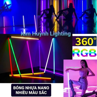 Bóng led nhựa T8 nhiều màu, quay Tiktok, đèn hắt, trang trí quán