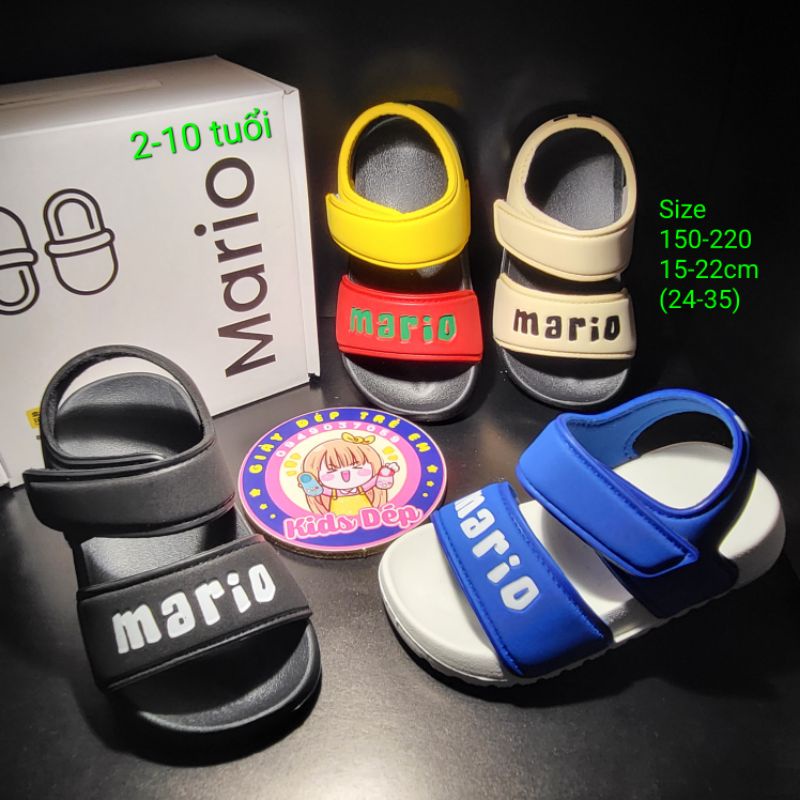 Sandal quai dán Cheerful Mario QL-1108 mẫu mới 2026 cho bé trai gái 2-10 tuổi