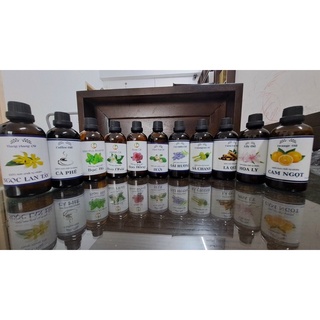 Lọ 100ml tinh dầu xông đèn sả chanh, hoa hồng, bạc hà, quế, nhài ...nguyên chất 100%