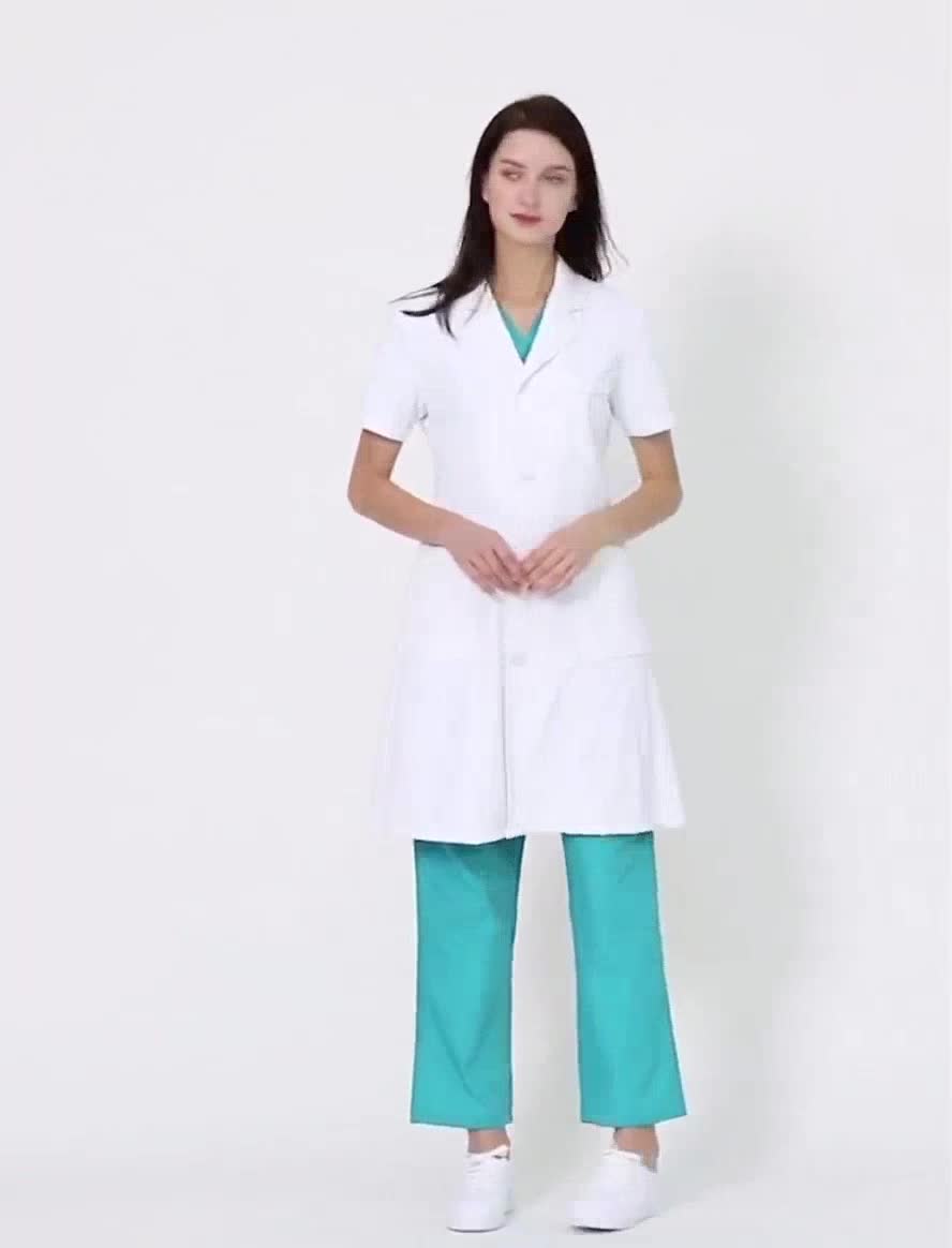 Áo choàng blouse trắng bác sĩ, blu bác sĩ nam, nữ - Ảnh 2