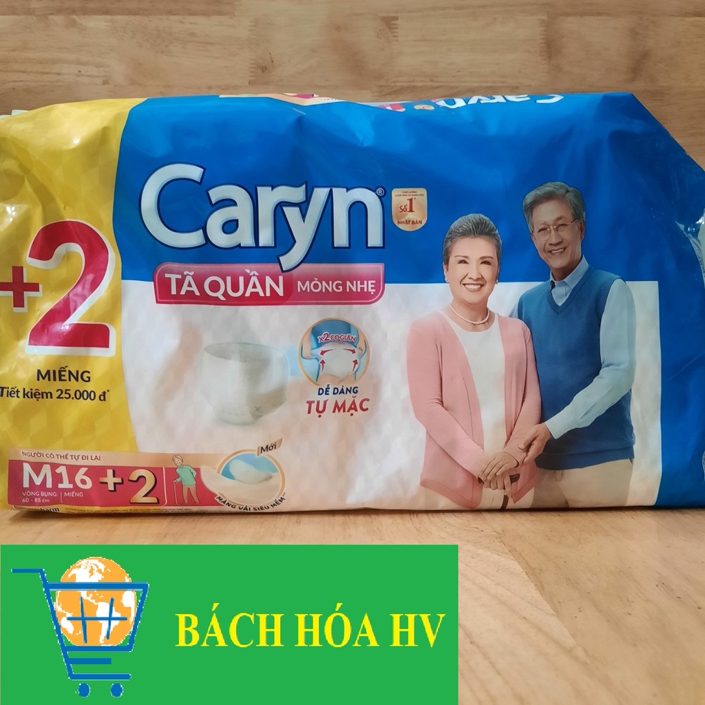 Tã Quần Caryn M16,L14 + 2 miếng - BACH HOA HV