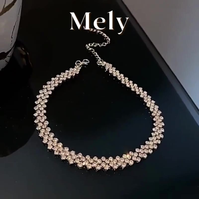VÒNG CỔ DÂY CHUYỀN CHOKER ĐÍNH ĐÁ ĐI TIỆC CÁ TÍNH SANG TRỌNG - MELY 582 - Ảnh 2