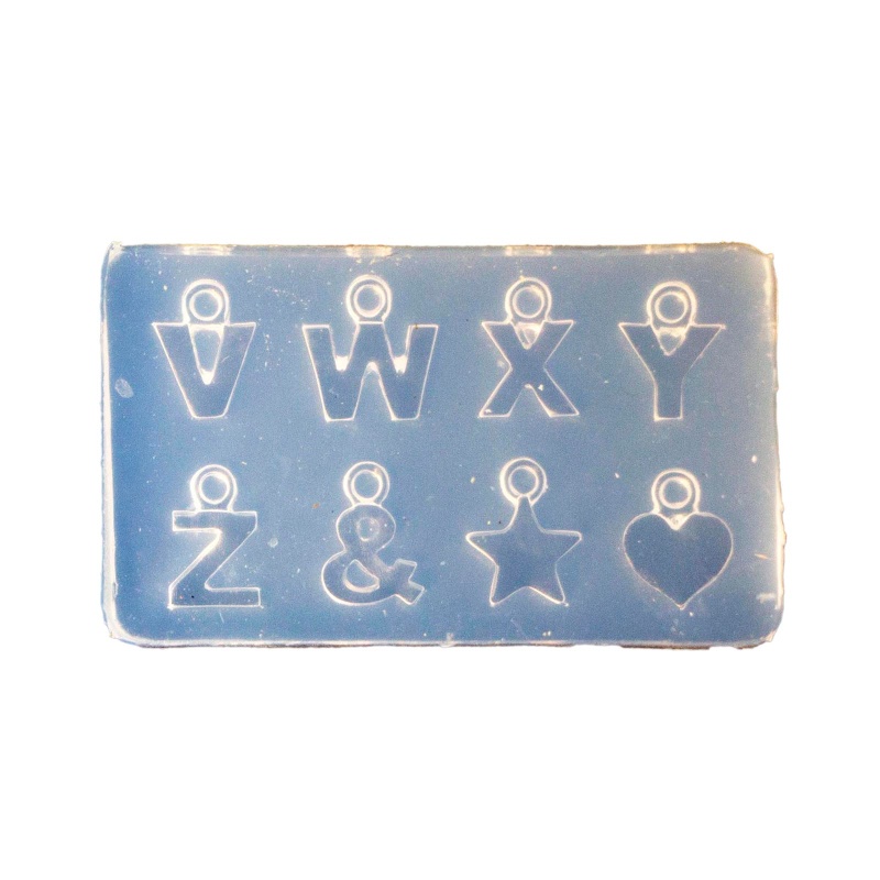 Khuôn Silicon hình chữ cái và số 3D mini làm phụ kiện pha lê UV trang trí thủ công DIY trang trí móng