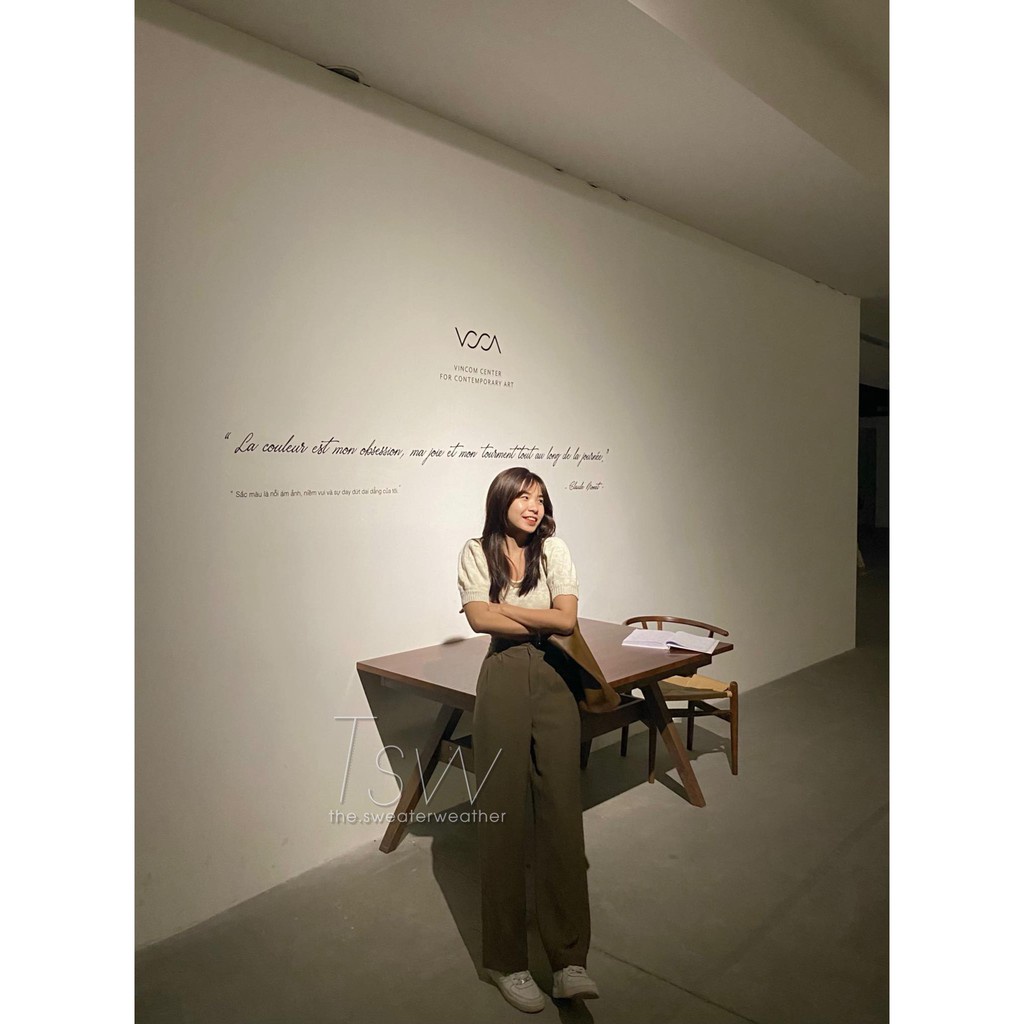 Quần culottes ống rộng nữ suông dài chất ruby cao cấp cài cúc Quansuong213 - Ảnh 4