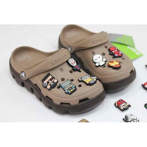 Dep cross nam chinh hang quai ngang DUET NâU 1 khuyến mãi kèm theo 12 sticker dép crocs - Ảnh 3