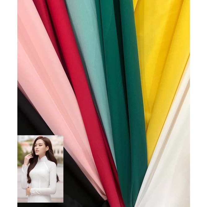 Vải lụa MANGO co giãn mềm mịn có độ rũ may áo dài, đồ bộ, pijama, khổ 1,5m