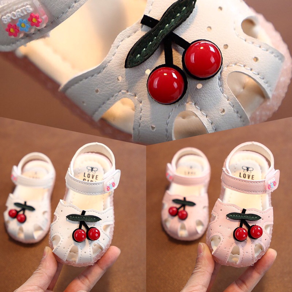 Rọ tập đi bé gái cherry xinh xắn size 16-20 cho bé 0-2 tuổi