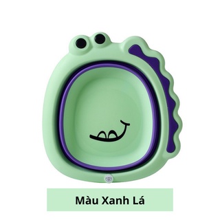 Thau Chậu rửa mặt gấp gọn hình khủng long cười cho bé yêu - Ảnh 4
