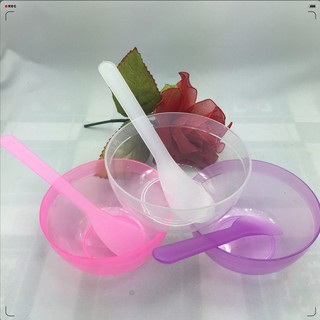 Bát và thìa khuấy làm slime nhựa trong suốt cao cấp chuyên dụng để làm slime - Ảnh 4