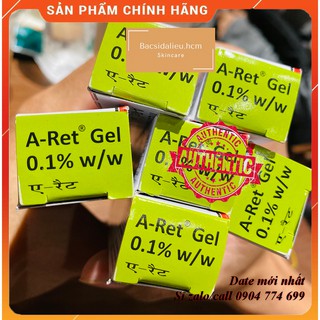 Tretinoin Aret 0.1% - 0.05% - 0.025% gel  giảm mụn, chống lão hóa, tre tretinol Ấn Độ