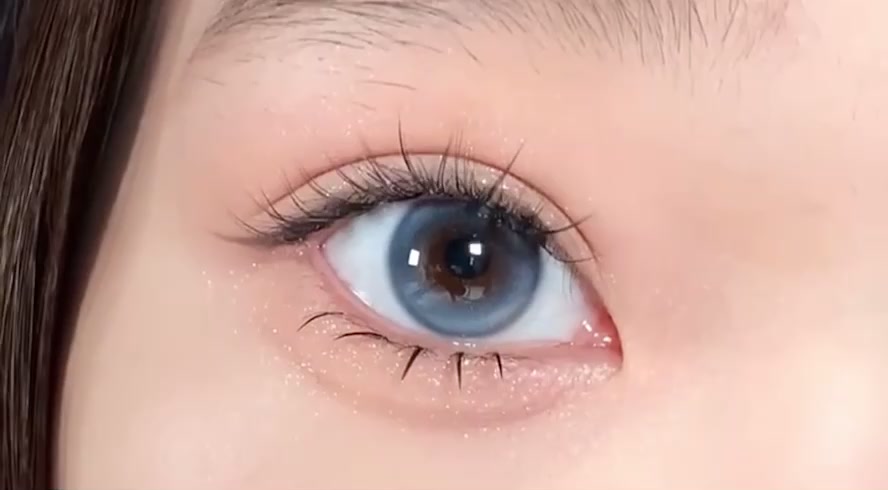 Lens Mắt Kính Áp Tròng Ocean Blue Hiệu Ứng Filter Nhũ Đủ Độ Cận - Ảnh 2