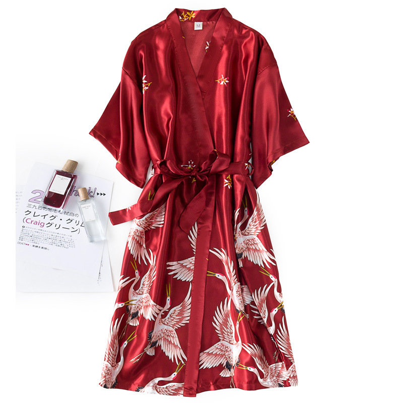 Áo Choàng/ Đầm Ngủ Vải Lụa Quyến Rũ Thời Trang Cho Nữ M-Xxl - Ảnh 2