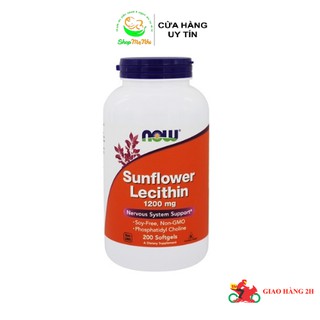 Viên uống chống tắt tia sữa sunflower lecithin 1200mg now foods, Shop Mẹ Nhi Organic.