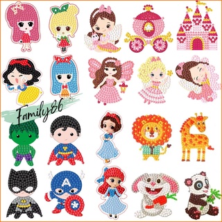 Tranh đính đá mini nhỏ cho bé, tranh đa? tu?? đi?nh tự làm hình công chúa đẹp mắt dạng sticker