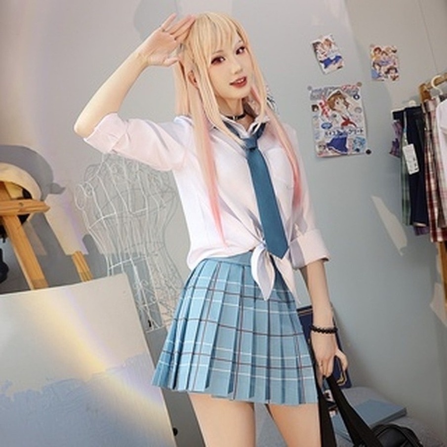 Bộ váy đồng đồng phục học sinh hóa trang nhân vật hoạt hình anime Darling Marin Kitagawa xinh xắn - Ảnh 4