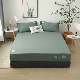 Bộ ga gối cotton đũi tici cao cấp HASUKO mẫu mới đủ màu đủ kích thước m2 .m4 .m6 .m8 .2m2 - Ảnh 2