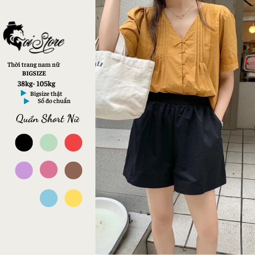 BIGSIZE Quần Short ống rộng nữ 40-100KG LINEN thời trang năng động lưng chun co giãn