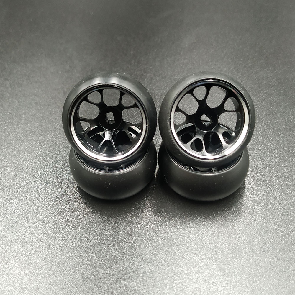 Bộ 4 Bánh Xe Kèm Lốp Xe Bằng Hợp Kim Dành Cho Mô Hình Xe Điều Khiển Từ Xa 1/28 Wltoys K969 K989 P929 kyosho - Ảnh 4