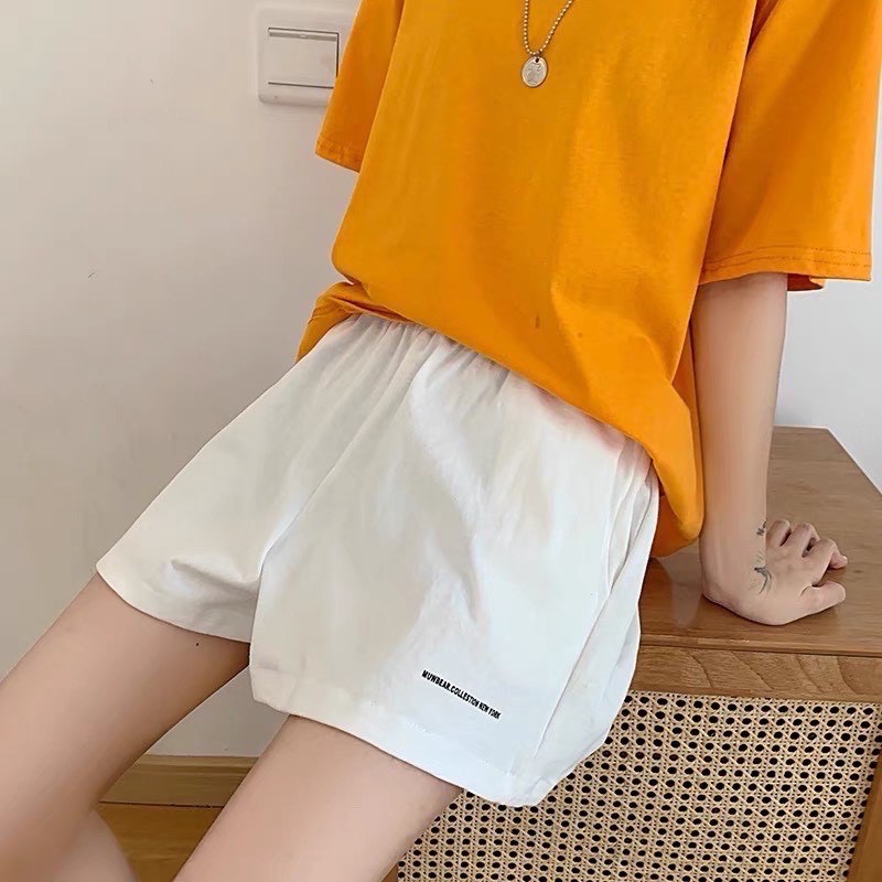 Quần unisexquần đùi đũi nữ chun thêu siêu Hot