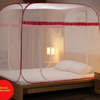 Màn chụp tự bung đỉnh vuông Hoàng Nhân - Mẫu mùng chụp tự bung người lớn chống muỗi gấp gọn tiện dụng