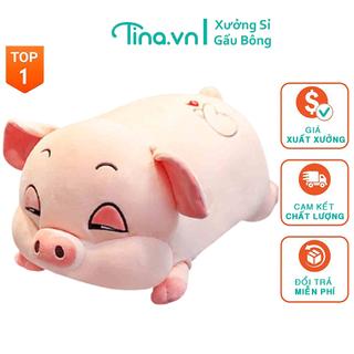 Gấu Bông Gối Ôm Heo Buồn Ngủ Heo Mắt Híp Béo Ú Đáng Yêu Ngộ Nghĩnh Co Dãn 4 Chiều Tina.vn