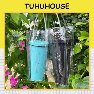 Túi trong suốt đựng bình ly giữ nhiệt khắc tên theo yêu cầu - TUHUHOUSE