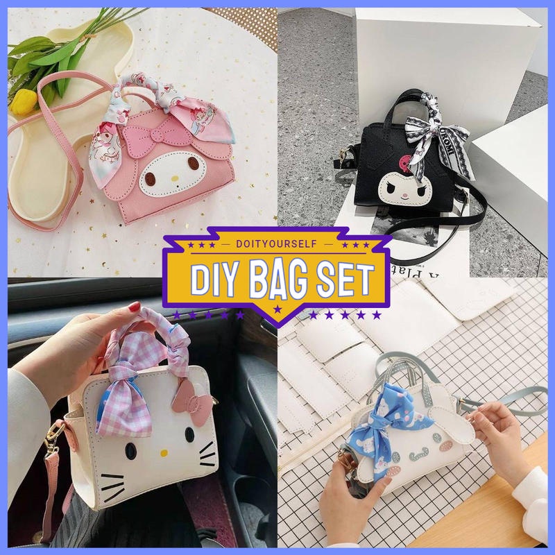 Bộ Dụng Cụ Tự Làm Túi Đeo Vai / Túi Đeo Chéo Hình Vuông Dễ Thương