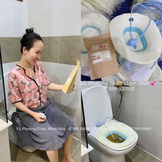 CHẬU XÔNG NGÂM GẤP GỌN KÈM VÒI MOM SHIN