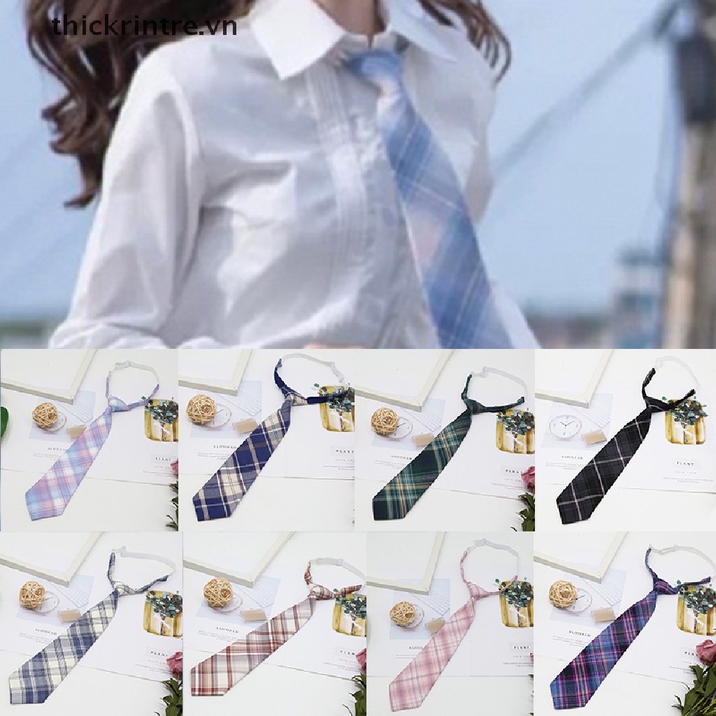 Cổ Áo Sơ Mi Đồng Phục Học Sinh JK Sọc Caro Tháo Rời Được Có Cổ Tháo Rời Được Cho - Ảnh 2