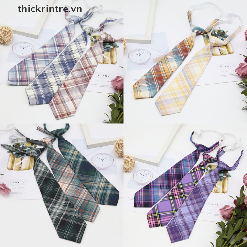 Cổ Áo Sơ Mi Đồng Phục Học Sinh JK Sọc Caro Tháo Rời Được Có Cổ Tháo Rời Được Cho