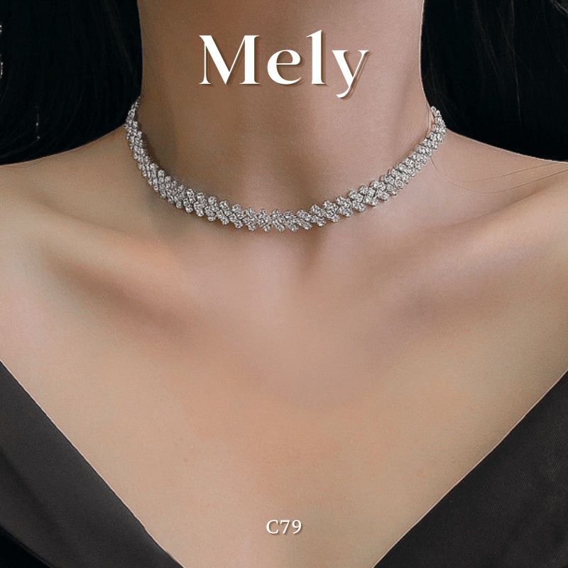 VÒNG CỔ DÂY CHUYỀN CHOKER ĐÍNH ĐÁ ĐI TIỆC CÁ TÍNH SANG TRỌNG - MELY 582