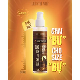 Dung Dịch Vệ Sinh Nam Giới Loli The Wolf Hương Chocolate Chai Vòi Nhấn 150ml Tiết Kiệm