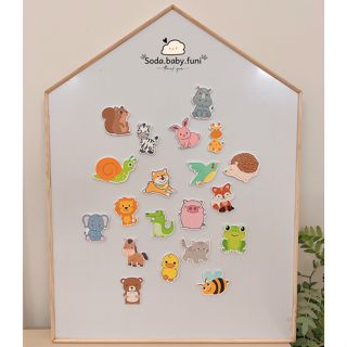Bộ động vật có nam châm dùng cho bảng từ hoặc dán tủ lạnh, sticker cho bé