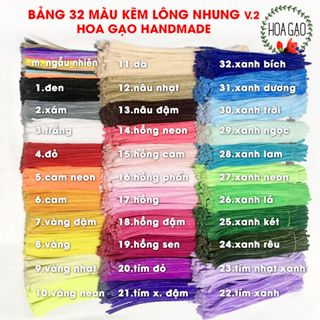 Kẽm nhung, kẽm lông bó 100 sợi HOA GẠO GKL loại tốt làm hoa trang trí đồ chơi cho bé handmade chất lượng freeship