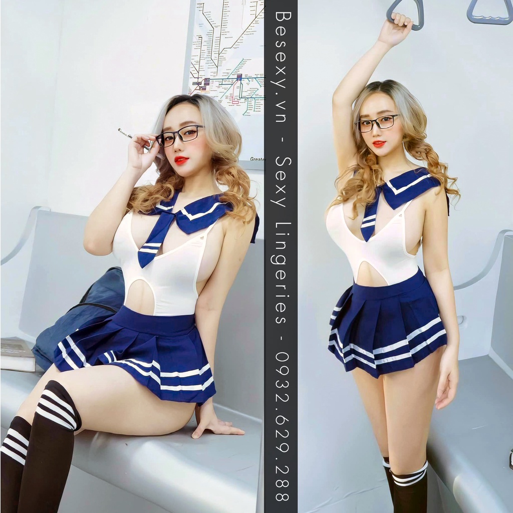 Set đồ ngủ cosplay nữ sinh sexy đồng phục Nhật Bản gợi cảm quyến rũ - Ảnh 2