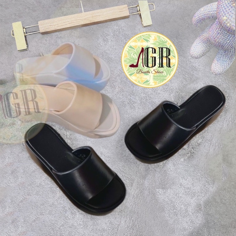 Dép xuồng quai ngang mút phồng HNH cao 6 cm