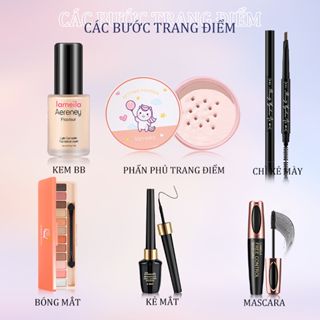 Bộ trang điểm đầy đủ cá nhân tone đào chuyên nghiệp 6 món Lameila bo?? makeup no??i đi?a trung ​my? pha??m -HGLML-T6