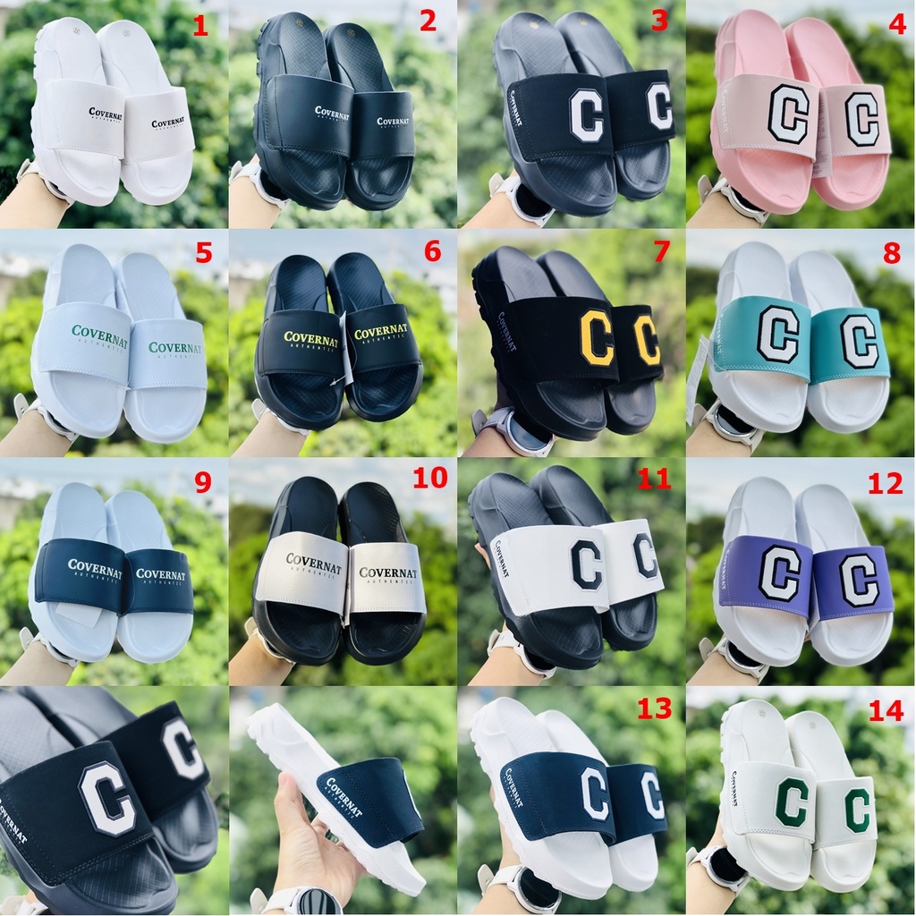 Dép covernat C FREESHIP + Fullbox dép convernat chữ C quai ngang nam nữ đế độn cao 4cm, đế Api bền, chống trơn trượt